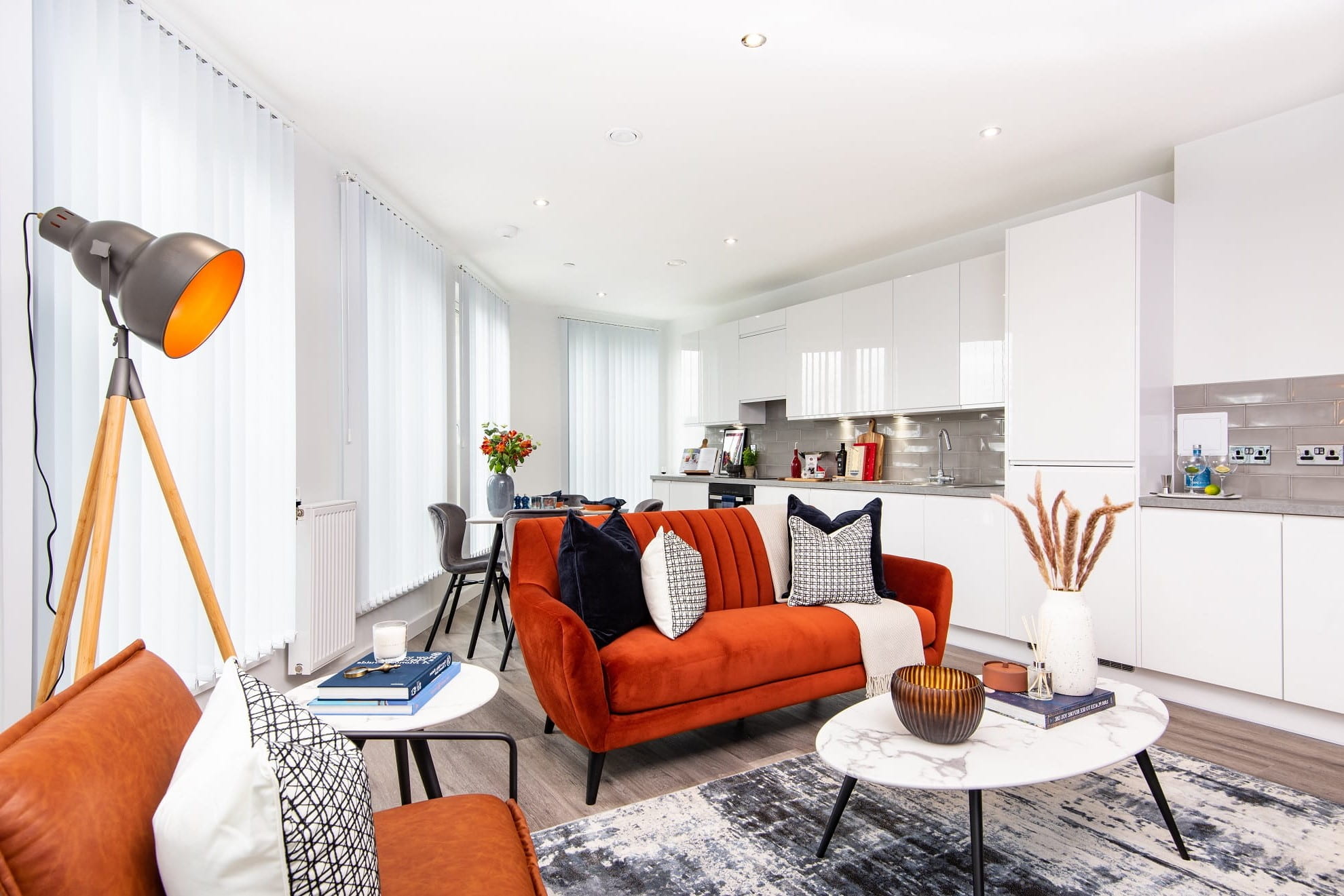 modern open plan living room